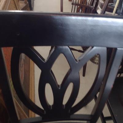 Pier One Imports Black Finish Dining Table with Six Chairs- Approx 65 1/2" x 47"