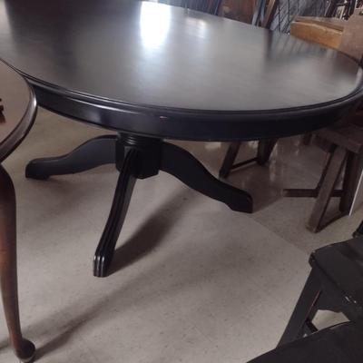 Pier One Imports Black Finish Dining Table with Six Chairs- Approx 65 1/2" x 47"