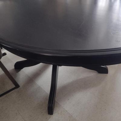 Pier One Imports Black Finish Dining Table with Six Chairs- Approx 65 1/2" x 47"