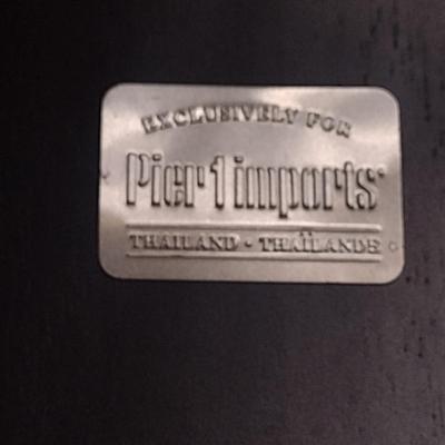 Pier One Imports Black Finish Dining Table with Six Chairs- Approx 65 1/2" x 47"