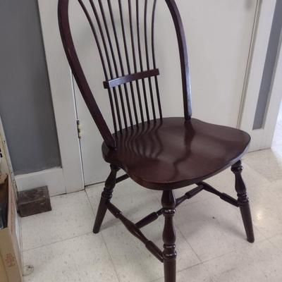 Set of Six Wooden Windsor Chairs