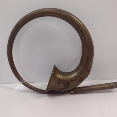 Antique Copper Car Horn with Bracket for Wall Hanging