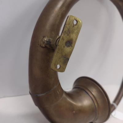 Antique Copper Car Horn with Bracket for Wall Hanging