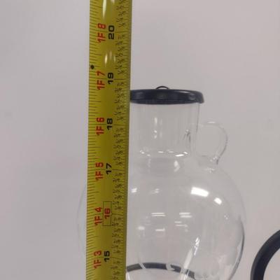 Vintage Glass Wine Aerator/Decanter with Wrought Metal Stand
