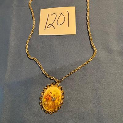 Victorian Porcelain Pendant