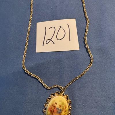 Victorian Porcelain Pendant
