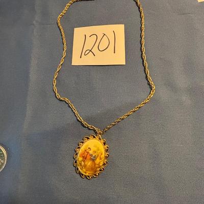 Victorian Porcelain Pendant