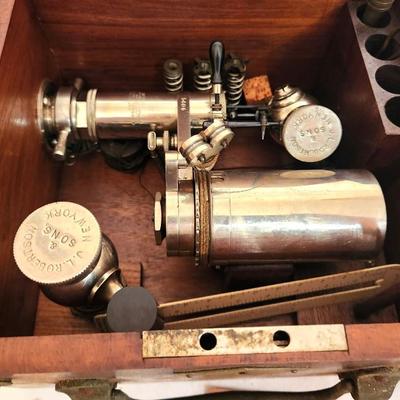 Lot #117 L. Robertson Steam Engine Indicator in Original Wooden Box