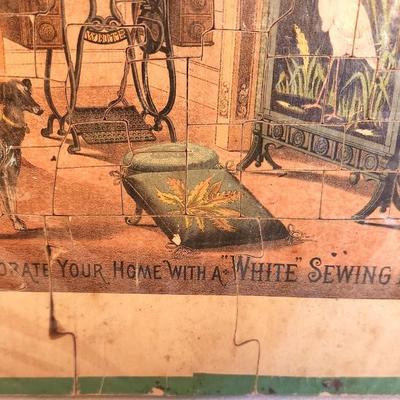 Lot #119 Antique Advertising Puzzle - White Sewing Machine Company 1883
