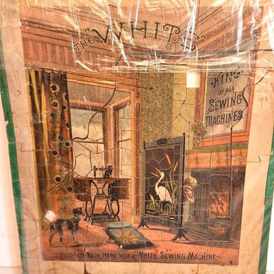 Lot #119 Antique Advertising Puzzle - White Sewing Machine Company 1883