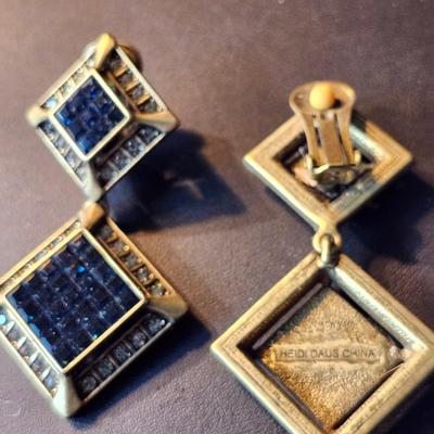 Heidi Daus Rhinestone Clip earrings