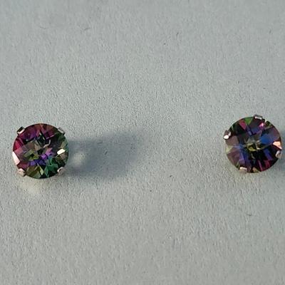Mystic Topaz stud earrings
