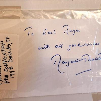 Lot #123 In-Person Autograph - Margaret Thatcher - British Prime Minister