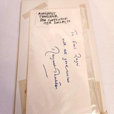 Lot #123 In-Person Autograph - Margaret Thatcher - British Prime Minister