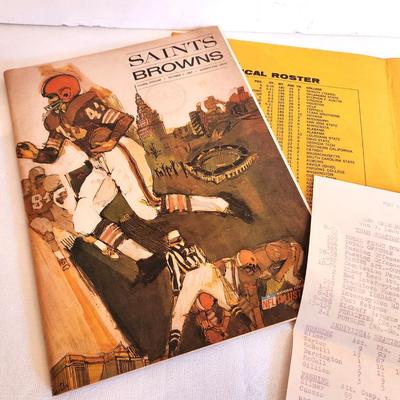 Lot #125 New Orleans Saints Program - 1967 1st Season - Saints vs. Browns