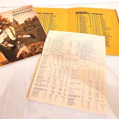 Lot #125 New Orleans Saints Program - 1967 1st Season - Saints vs. Browns