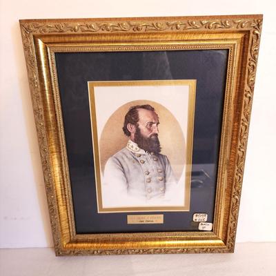 Lot #127 Thomas "Stonewall" Jackson portrait - framed