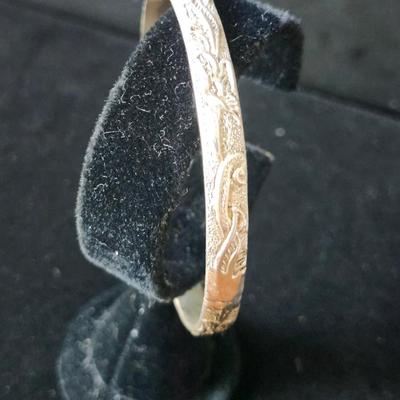 925 Engraved Bangle
