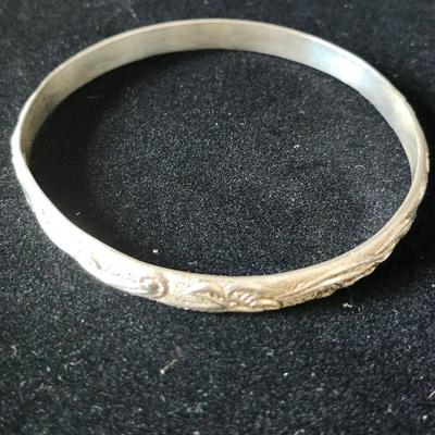 925 Engraved Bangle