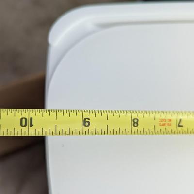 Pair Of White Small Trash Cans