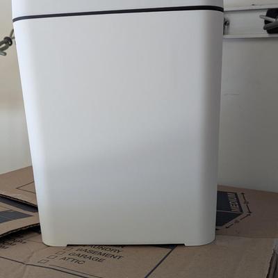 Pair Of White Small Trash Cans