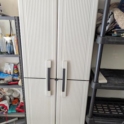 13" x 27" x 68" Plastic Utility Cabinet #1 (G)