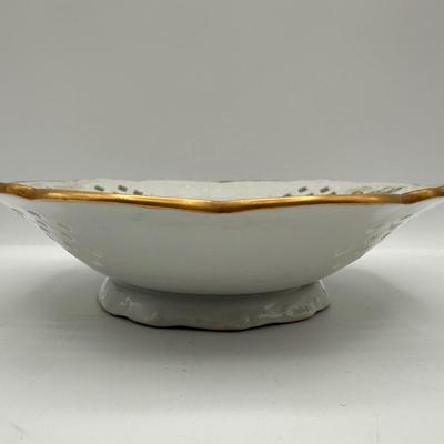 Vintage Hand-Painted Reticulated Porcelain Bowl