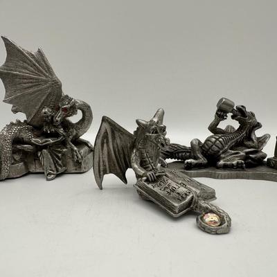 Vintage Rawcliffe Pewter Dragon Collection