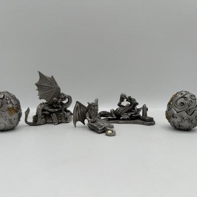 Vintage Rawcliffe Pewter Dragon Collection
