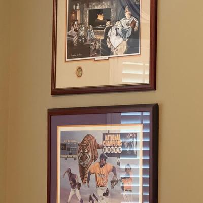 LSU framed art