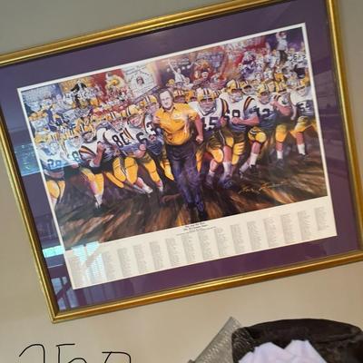 LSU framed art