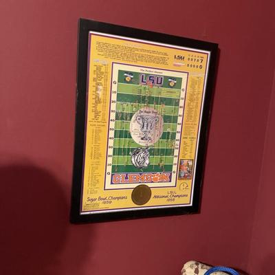 LSU framed art