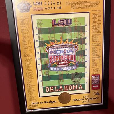 LSU framed art
