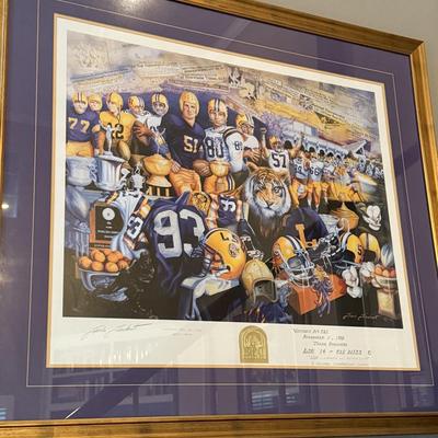 LSU framed art