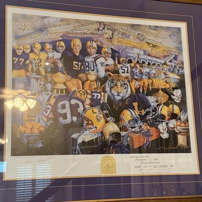 LSU framed art