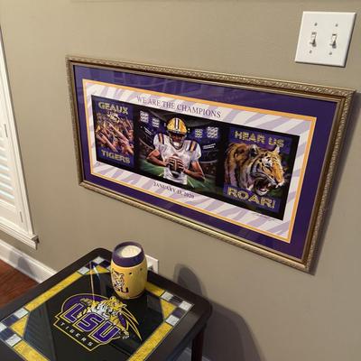 LSU framed art