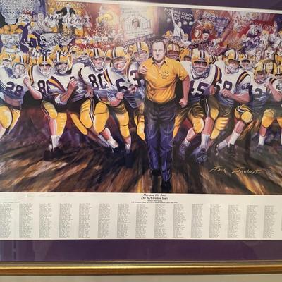 LSU framed art