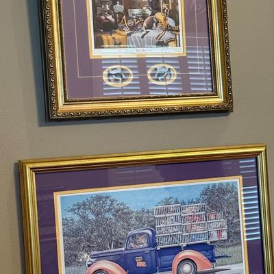 LSU framed art