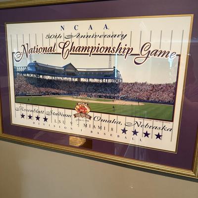 LSU framed art
