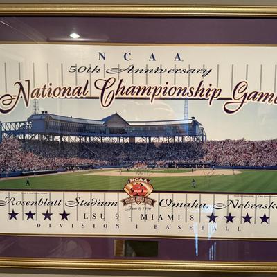LSU framed art