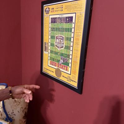 LSU framed art