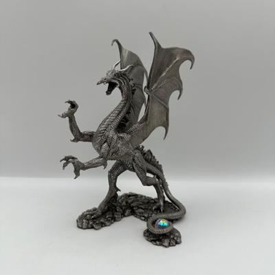 Rawcliffe Pewter Rearing Dragon with Crystal Orb (1992, Gallo/Martin)