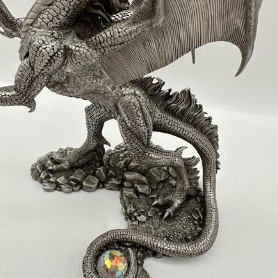 Rawcliffe Pewter Rearing Dragon with Crystal Orb (1992, Gallo/Martin)