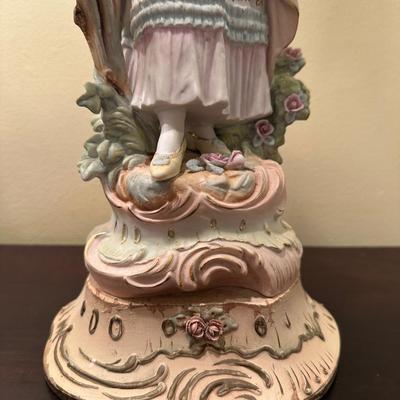 Pair of Vintage Porcelain Figural Lamps – Rococo Couple