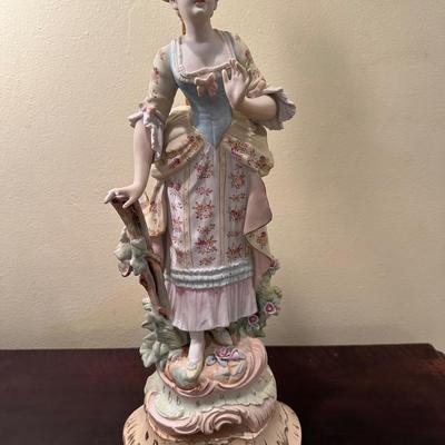 Pair of Vintage Porcelain Figural Lamps – Rococo Couple