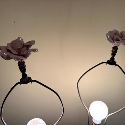 Pair of Vintage Porcelain Figural Lamps – Rococo Couple