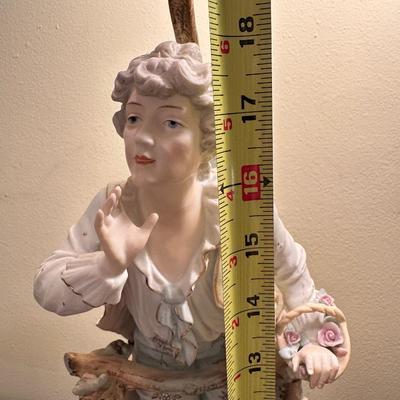 Pair of Vintage Porcelain Figural Lamps – Rococo Couple