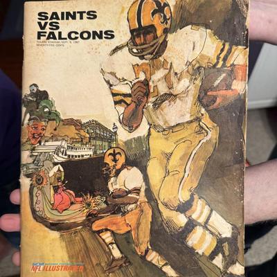 First Saints Game Program with collectors coin