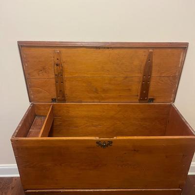 One Drawer Pine Blanket Chest (H-MG)