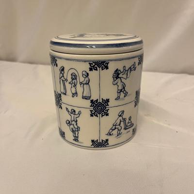 Spode Octagon Shaped Bowl, Delft Jar & Two Tiles (DR-MG)